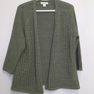 Coldwater Creek size 16 green cardigan